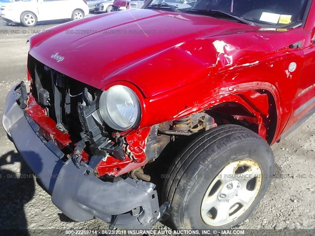 1J4GL48K34W254236 - 2004 JEEP LIBERTY SPORT 红色 照片 6