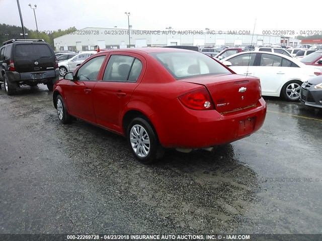 1G1AT58H297110998 - 2009 CHEVROLET COBALT LT RED photo 3