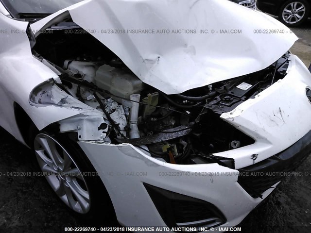 JM1BL1S54A1336857 - 2010 MAZDA 3 S WHITE photo 6