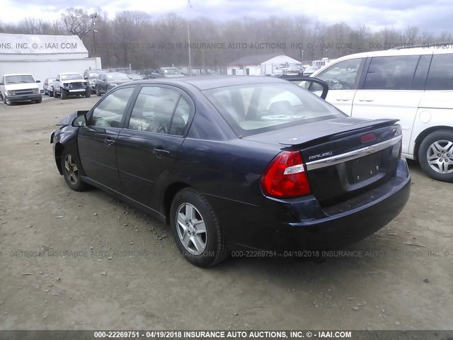1G1ZT52865F242187 - 2005 CHEVROLET MALIBU LS 蓝色 照片 3