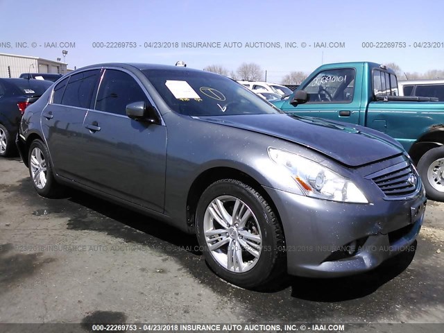 JN1DV6ARXBM652643 - 2011 INFINITI G25 SILVER photo 1