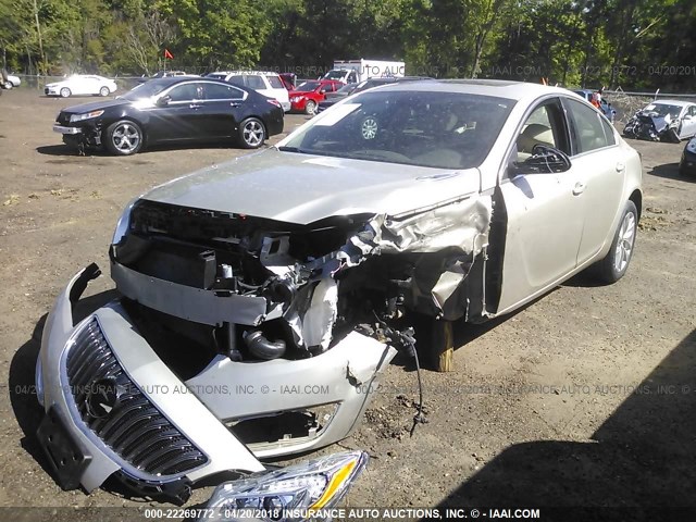 2G4GS5GX5G9145913 - 2016 BUICK REGAL PREMIUM Champagne photo 2