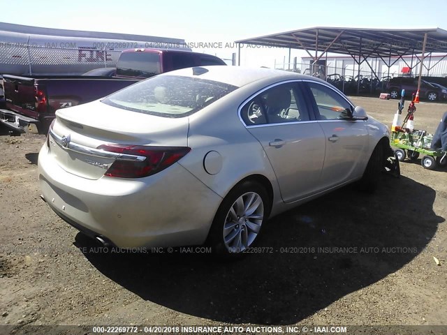 2G4GS5GX5G9145913 - 2016 BUICK REGAL PREMIUM Champagne photo 4