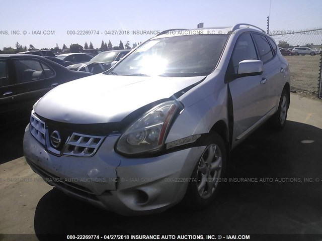 JN8AS5MT1BW560954 - 2011 NISSAN ROGUE S/SV/KROM SILVER photo 2