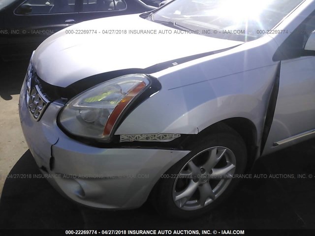 JN8AS5MT1BW560954 - 2011 NISSAN ROGUE S/SV/KROM SILVER photo 6