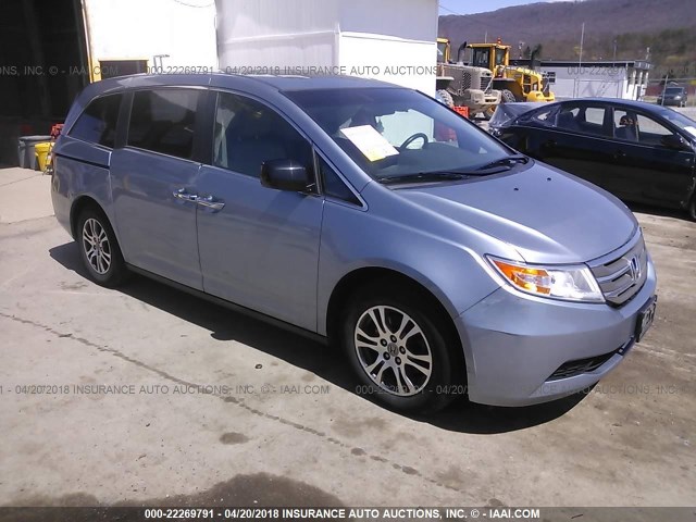 5FNRL5H67CB016531 - 2012 HONDA ODYSSEY EXL ღია ლურჯი ფოტო 1