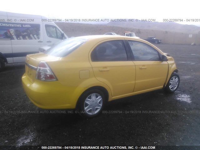 KL1TD56648B120174 - 2008 CHEVROLET AVEO LS YELLOW photo 4