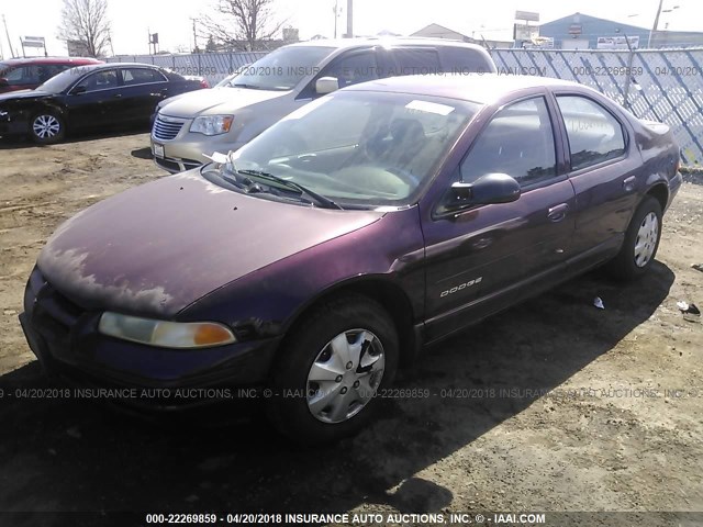 1B3EJ46X8WN325572 - 1998 DODGE STRATUS PURPLE photo 2