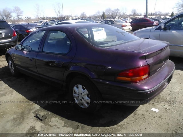 1B3EJ46X8WN325572 - 1998 DODGE STRATUS PURPLE photo 3