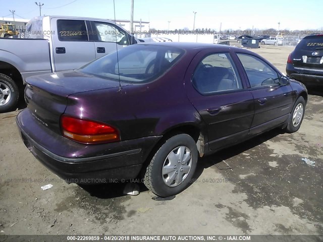 1B3EJ46X8WN325572 - 1998 DODGE STRATUS PURPLE photo 4