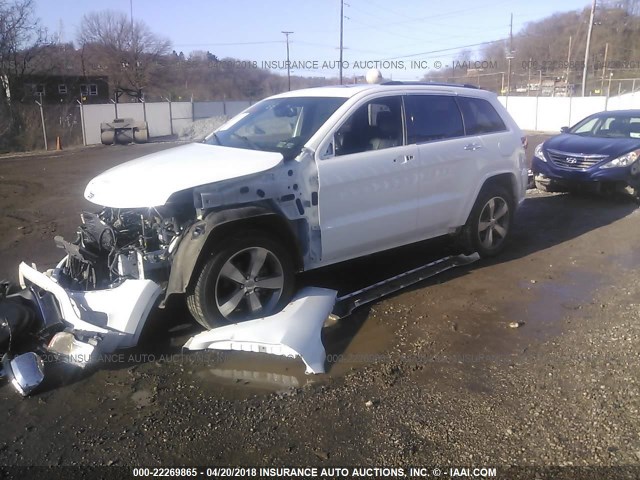 1C4RJFCG0FC814558 - 2015 JEEP GRAND CHEROKEE OVERLAND WHITE photo 2