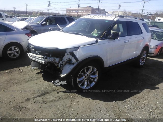 1FMHK8D86BGA48023 - 2011 FORD EXPLORER XLT WHITE photo 2