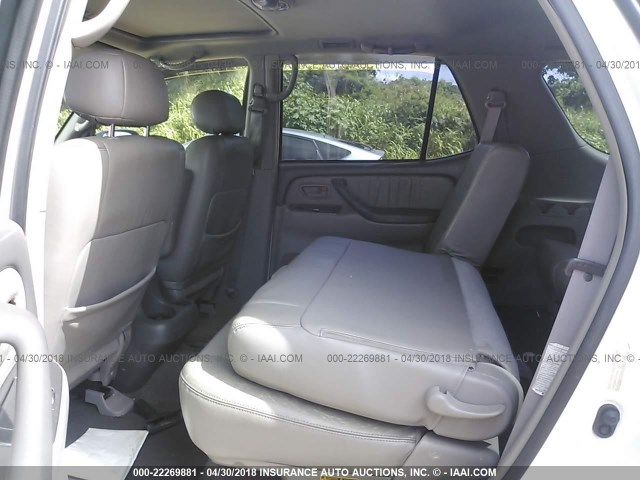 5TDBT48A82S095685 - 2002 TOYOTA SEQUOIA LIMITED WHITE photo 8