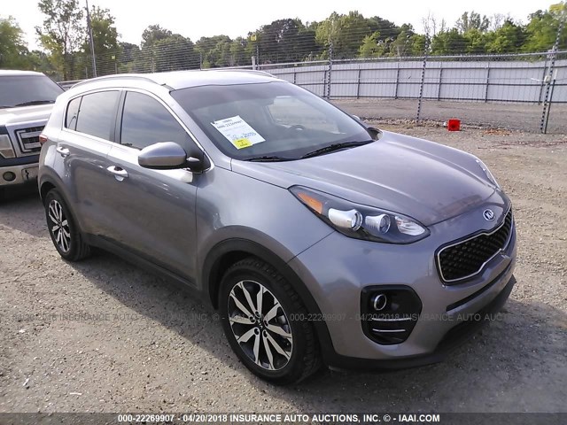 KNDPN3AC1H7166556 - 2017 KIA SPORTAGE EX GRAY photo 1