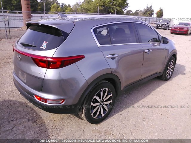 KNDPN3AC1H7166556 - 2017 KIA SPORTAGE EX GRAY photo 4