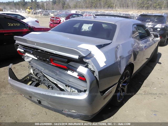 2C3CDZAT3FH700943 - 2015 DODGE CHALLENGER SXT SILVER photo 4