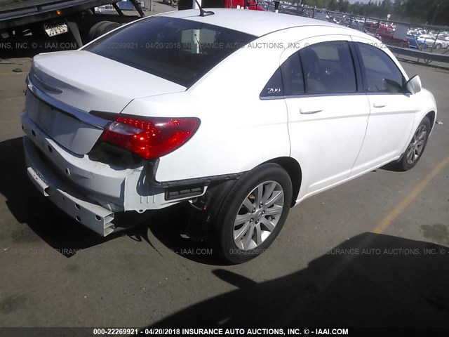 1C3CCBBB1DN672578 - 2013 CHRYSLER 200 TOURING WHITE photo 4