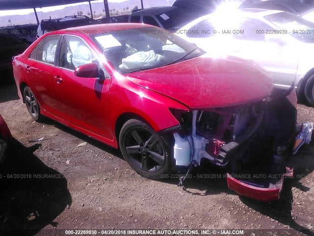 4T1BF1FK3CU531286 - 2012 TOYOTA CAMRY SE/LE/XLE RED photo 1