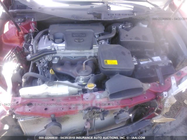 4T1BF1FK3CU531286 - 2012 TOYOTA CAMRY SE/LE/XLE RED photo 10
