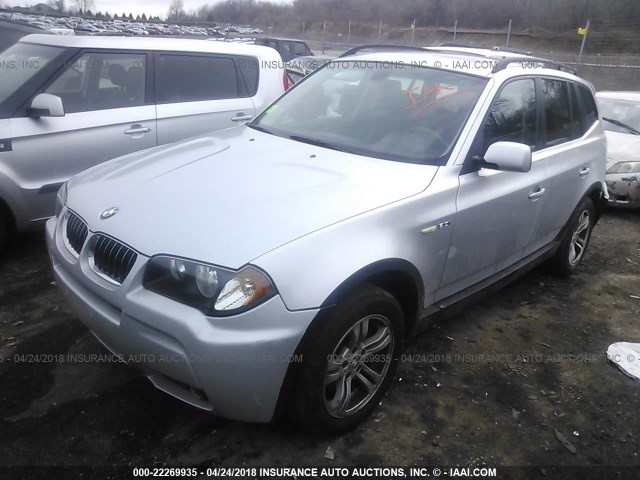 WBXPA934X6WG80256 - 2006 BMW X3 3.0I SILVER photo 2