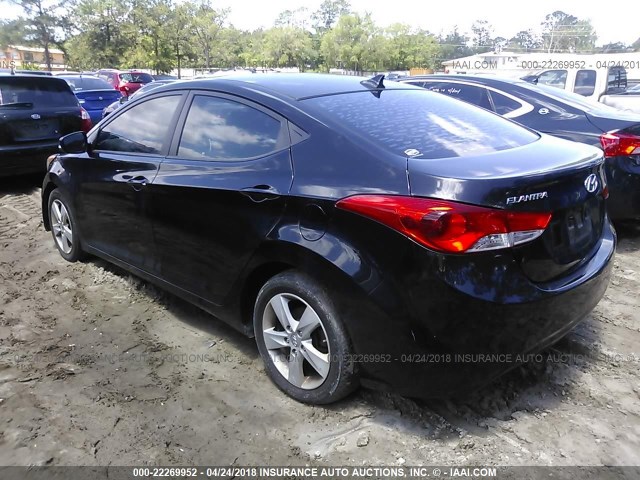 KMHDH4AE6DU554388 - 2013 HYUNDAI ELANTRA GLS/LIMITED BLACK photo 3