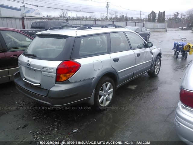 4S4BP61C177322546 - 2007 SUBARU LEGACY OUTBACK 2.5I SILVER photo 4