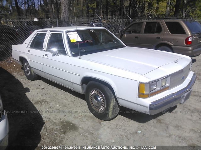 2FABP72F9JX169005 - 1988 FORD CROWN VICTORIA S WHITE photo 1