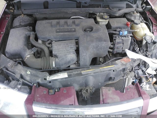 1G8AJ55F37Z185575 - 2007 SATURN ION LEVEL 2 RED photo 10