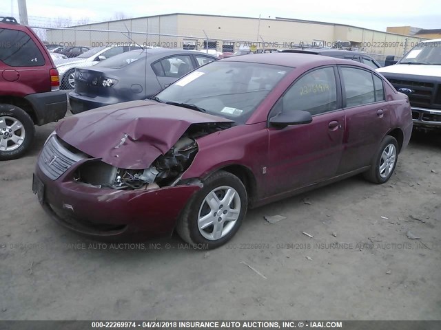 1G8AJ55F37Z185575 - 2007 SATURN ION LEVEL 2 RED photo 2