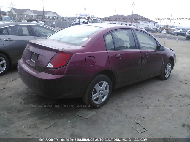 1G8AJ55F37Z185575 - 2007 SATURN ION LEVEL 2 RED photo 4