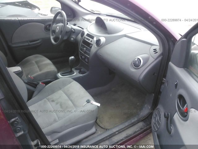 1G8AJ55F37Z185575 - 2007 SATURN ION LEVEL 2 RED photo 5