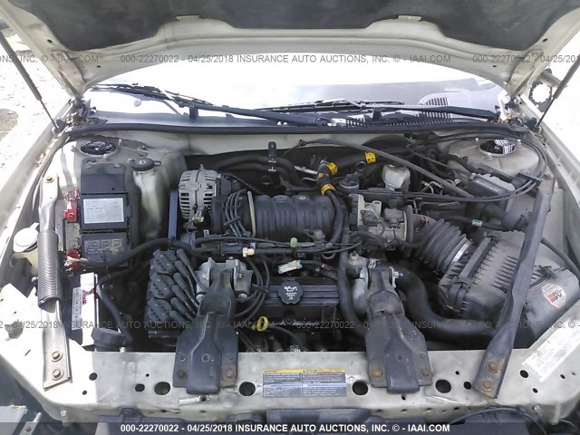2G1WX12K349371863 - 2004 CHEVROLET MONTE CARLO SS კრემისფერი ფოტო 10