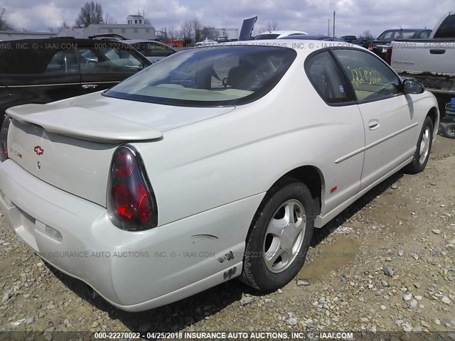 2G1WX12K349371863 - 2004 CHEVROLET MONTE CARLO SS CREAM photo 4