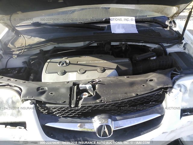 2HNYD18603H536348 - 2003 ACURA MDX TOURING WHITE photo 10