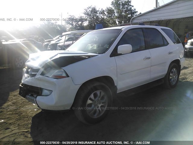 2HNYD18603H536348 - 2003 ACURA MDX TOURING WHITE photo 2