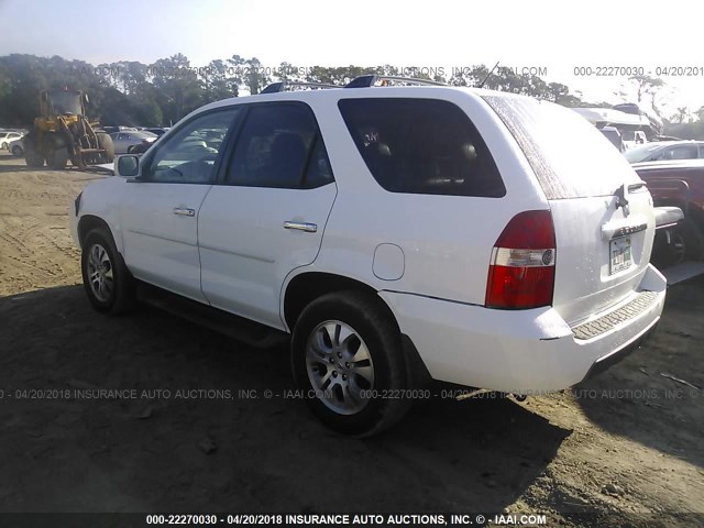 2HNYD18603H536348 - 2003 ACURA MDX TOURING WHITE photo 3