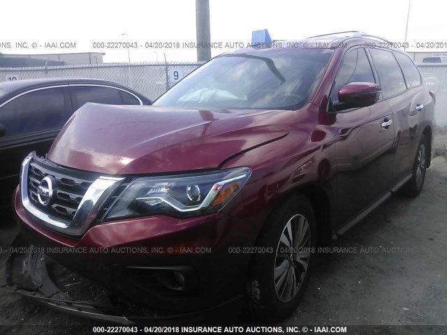 5N1DR2MN1HC639437 - 2017 NISSAN PATHFINDER S/SV/SL/PLATINUM 红色 照片 2