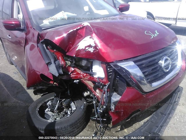 5N1DR2MN1HC639437 - 2017 NISSAN PATHFINDER S/SV/SL/PLATINUM 红色 照片 6