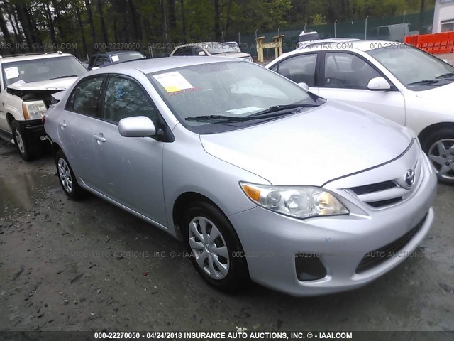 2T1BU4EE4BC606550 - 2011 TOYOTA COROLLA S/LE SILVER photo 1