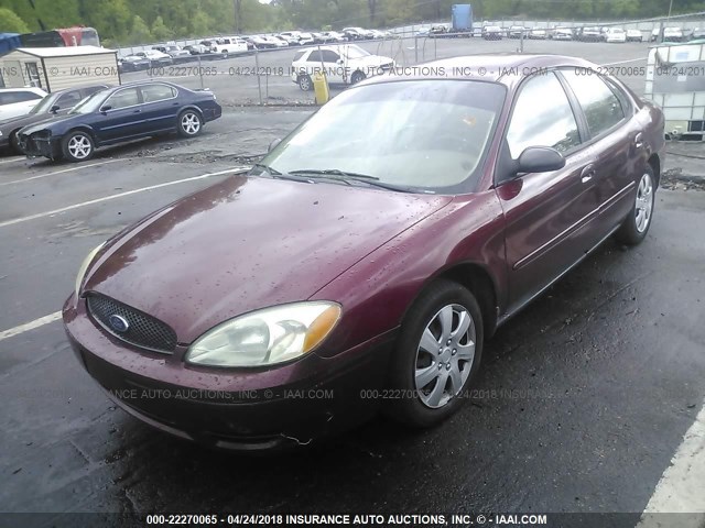 1FAFP52UX4A108473 - 2004 FORD TAURUS LX RED photo 2