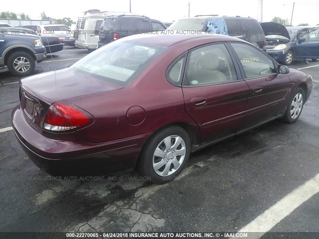 1FAFP52UX4A108473 - 2004 FORD TAURUS LX RED photo 4