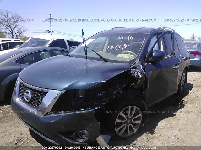 5N1AR2MN8DC620381 - 2013 NISSAN PATHFINDER S/SV/SL/PLATINUM 蓝色 照片 2