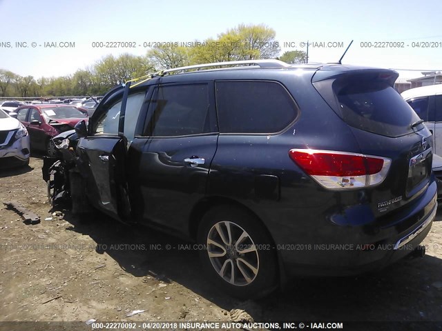 5N1AR2MN8DC620381 - 2013 NISSAN PATHFINDER S/SV/SL/PLATINUM 蓝色 照片 3