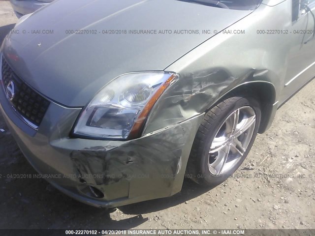 3N1AB61E28L617896 - 2008 NISSAN SENTRA 2.0/2.0S/2.0SL GREEN photo 6