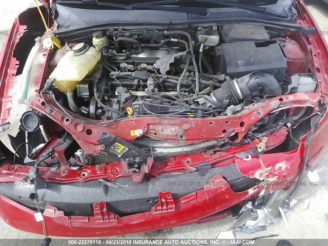 1FAFP34N15W267090 - 2005 FORD FOCUS ZX4 RED photo 10