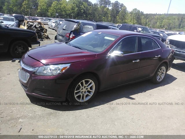 1G11C5SL4FF277555 - 2015 CHEVROLET MALIBU 1LT MAROON photo 2