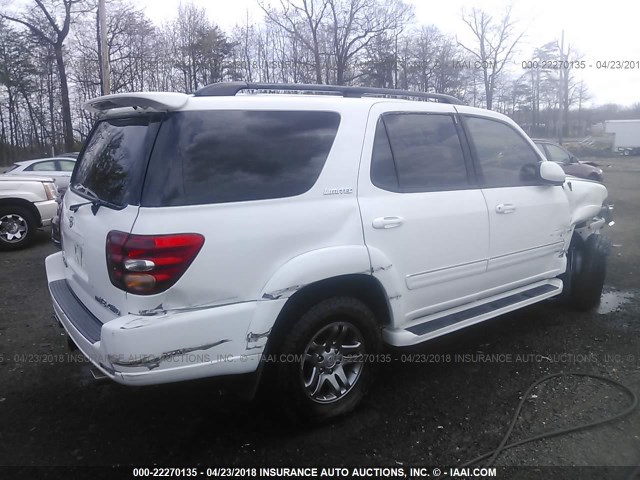 5TDBT48A84S217478 - 2004 TOYOTA SEQUOIA LIMITED WHITE photo 4