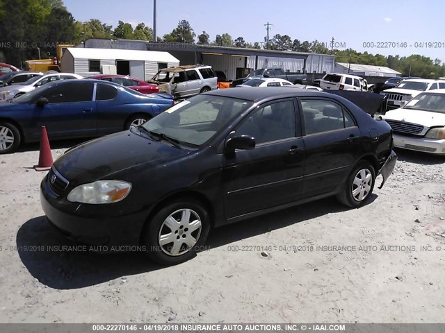 JTDBR32E552059355 - 2005 TOYOTA COROLLA CE/LE BLACK photo 2