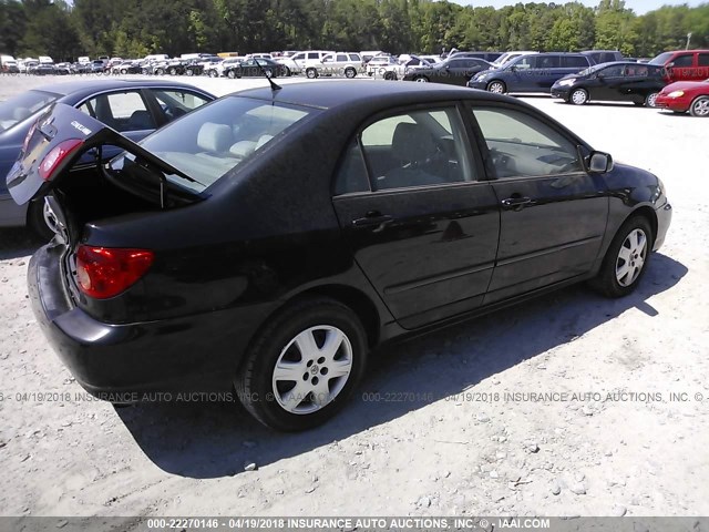 JTDBR32E552059355 - 2005 TOYOTA COROLLA CE/LE BLACK photo 4