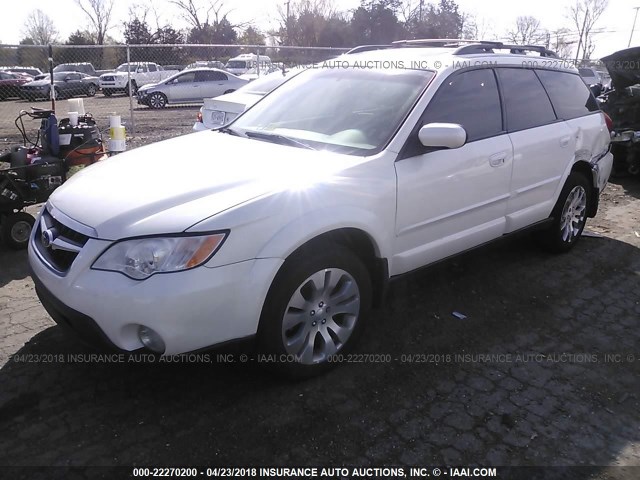 4S4BP66C497320916 - 2009 SUBARU OUTBACK 2.5I LIMITED WHITE photo 2